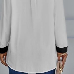 Elegant Black and White Women's Top